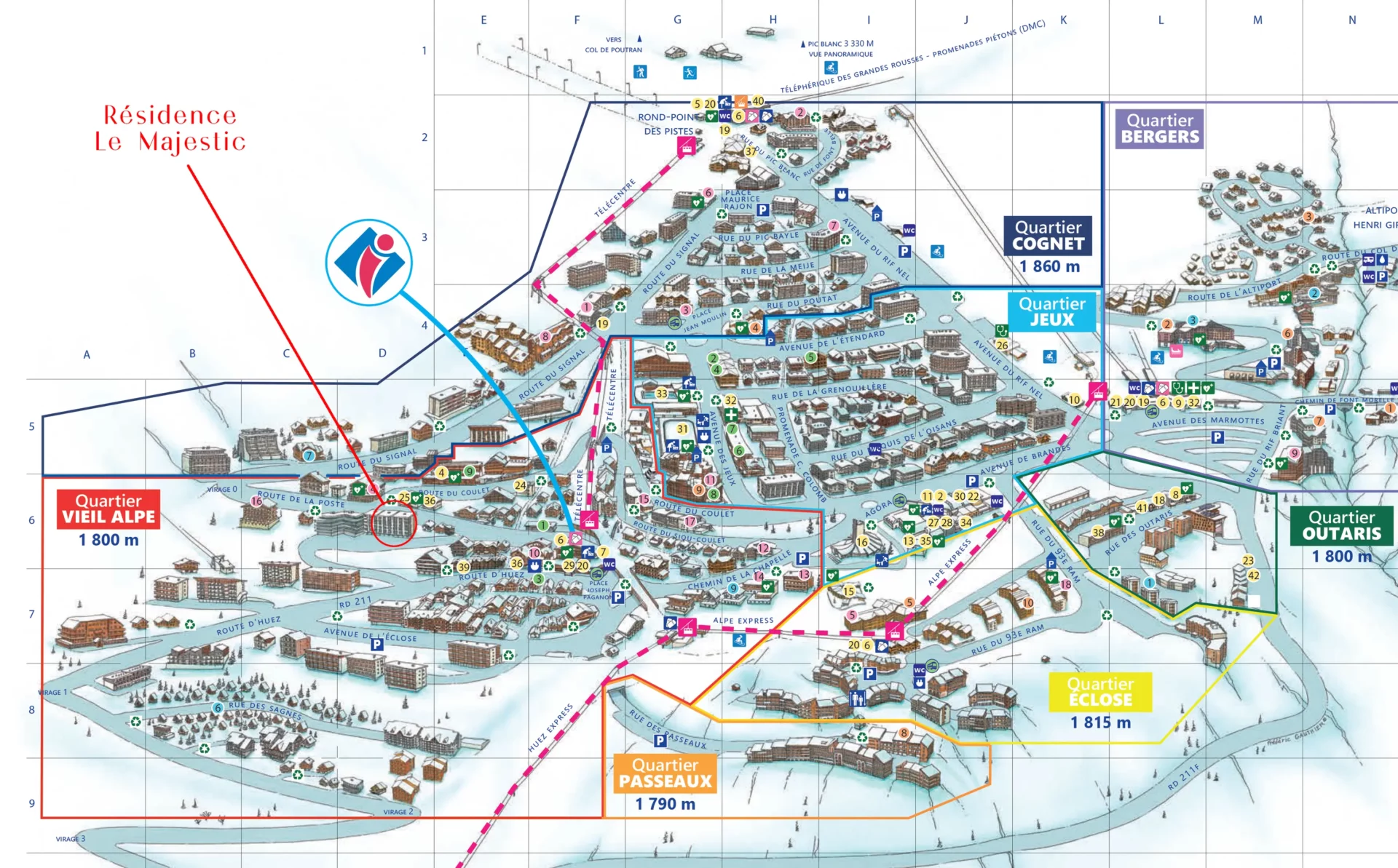Location appartement à l'alpe d'huez - Localisation