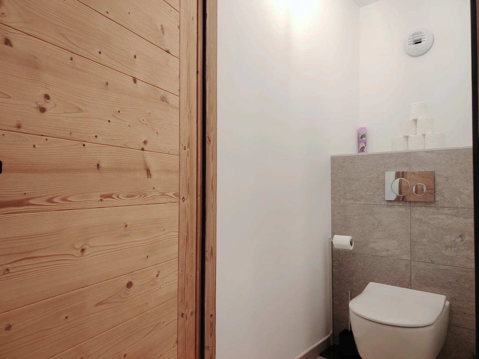 Toilettes d'un appartement à louer à l'alpe d'huez dans la résidence Cachemire