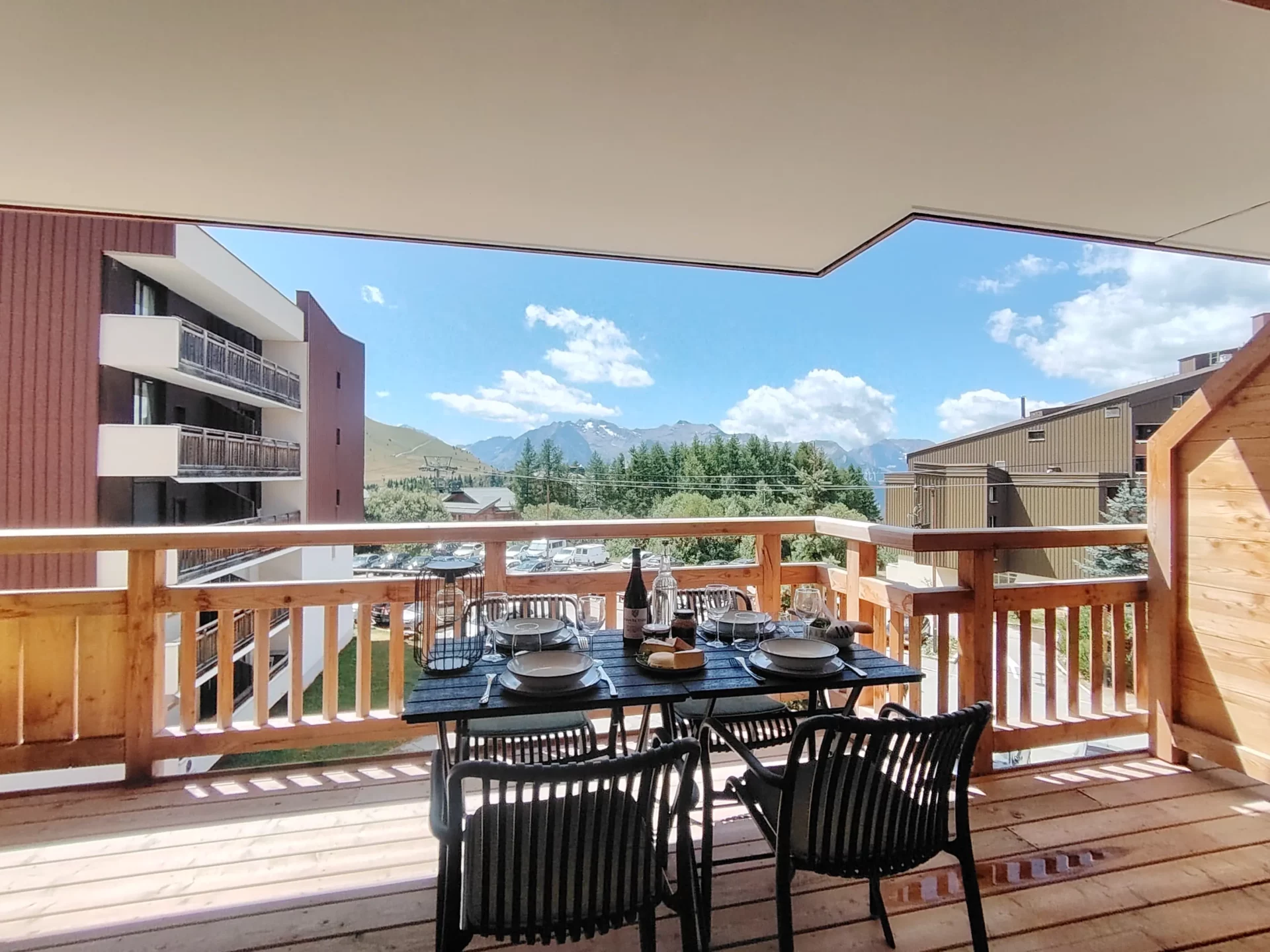 Location appartement à l'alpe d'huez avec terrasse et vue
