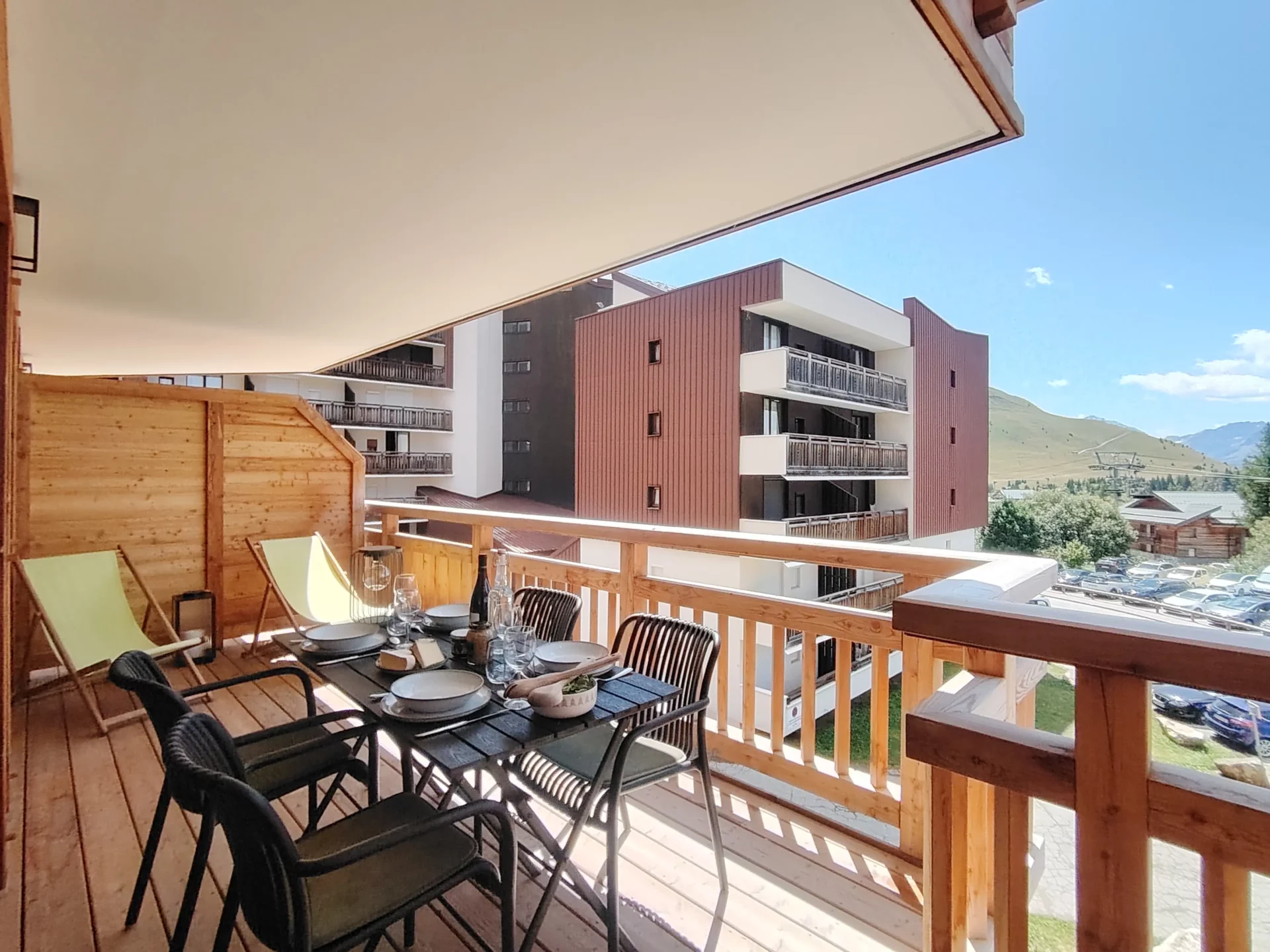 Location appartement à l'alpe d'huez avec terrasse et vue